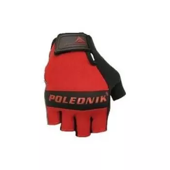 Велоперчатки Polednik MARATHON, сетчатый верх, замшевая ладонь с гелем, красный