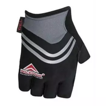 Велоперчатки Polednik REFLEX NEW, эластичный верх, замшевая ладонь, черный
