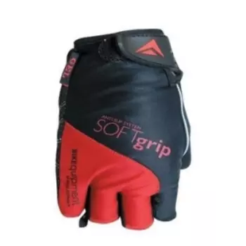 Велоперчатки Polednik SOFT GRIP NEW, эластичный верх, прорезиненная ладонь, красный