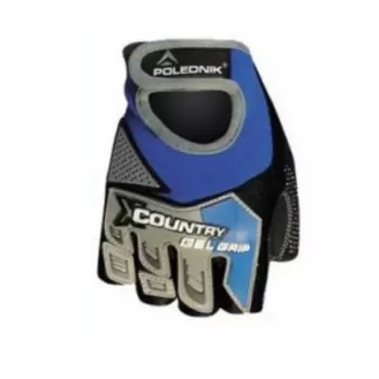 Велоперчатки Polednik X-COUNTRY NEW, прорезиненный верх, замшевая ладонь, синий, POL_X-COUNTRY_NEW_XXL_BLU