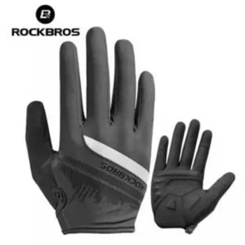 Велоперчатки ROCKBROS Shanghai, нейлон, длинные пальцы, черный, RB_S247-1L