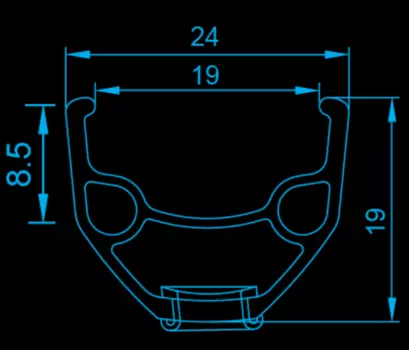 Обод велосипедный 26"ALEXRIM, алюминий, двойной, под 36 спиц, CSW, пистонированный, черный, A/V, DН19-(A/V)-26"