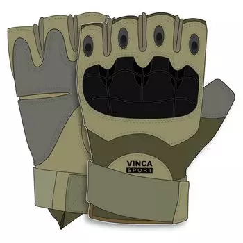 Велоперчатки VINCA SPORT Army, зелёные, VG 922 Army (L) (Размер: XXL, Цвет: зеленые)