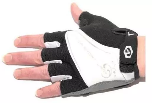 Велоперчатки женские AUTHOR Lady Comfort Gel, черно-бело-серые (Размер: M)