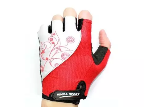 Велоперчатки женские Vinca sport VG 927 white/red