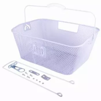 Корзинка с креплением на багажник Vinca Sport, 400х300х150мм, белая, P 06-1 white