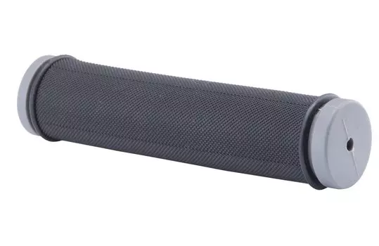 Грипсы велосипедные HUALONG 130x22,2mm, полимер, чёрный с серым кантом, HL-G103