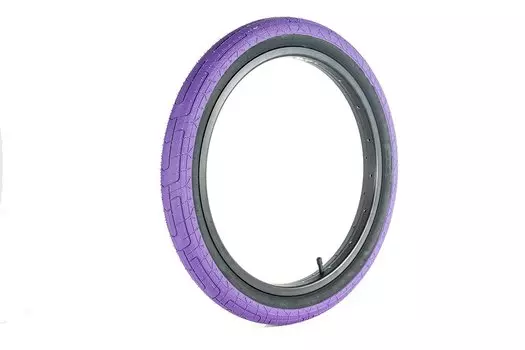 Велопокрышка COLONY, 20 x 2.2", Grip Lock Tyre - Steel Bead, цвет Purple Tread/Black Wall, 03-002101