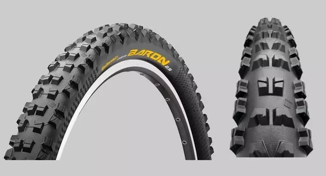 Велопокрышка Continental Der Baron 2.5, 26x2,5 (62-559), MTB, черная