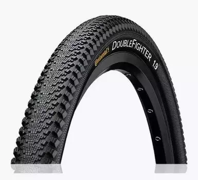 Велопокрышка CONTINENTAL Double Fighter 3 Reflex, 26x1.9, 50-559, MTB, black, wire bead, 180 tpi, RA36526190
