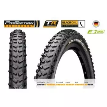 Велопокрышка Continental Mountain King ProTection, foldable, 27.5x2.6", 3/180Tpi, 810гр, черный, 1015830000