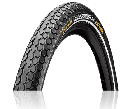 Велопокрышка Continental Ride Cruiser, полуслик, 26x2.2(55-559), чёрная, 180TPI, 101527