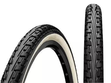 Велопокрышка Continental RIDE Tour, 28x1 1/4x1 3/4, 180TPI, черно-белая, защита от проколов, 101188