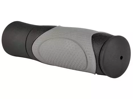 Грипсы велосипедные VELO VLG-428D2, анатомические, Kraton/гель, чёрно-серые, 125мм, VLG-428D2