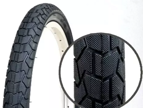 Велопокрышка HORST PQ-733, для BMX, 20x1.95 (49-406), 30 TPI, низкий, черная, 00-001050