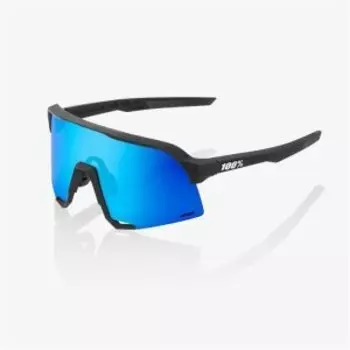 Очки велосипедные 100% S3, спортивные, Matte Black / HIPER Blue Multilayer Mirror Lens, 61034-407-01