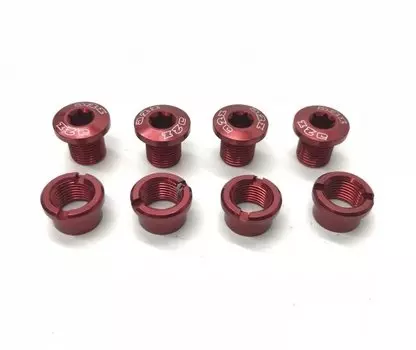 Набор бонок A2Z 1x-Ring, материал алюминий 7075-T6, в комплекте 4 штуки, красный, CB-4X1-3