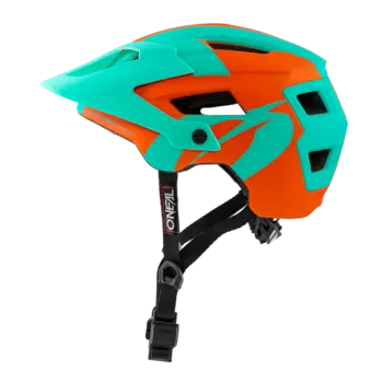 Шлем велосипедный O´Neal Defender 2.0, серебристо-оранжево-голубой