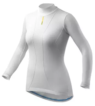 Велобелье нательное, женское MAVIC COLD RIDE LS TEE, белый, 377972, 2018
