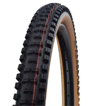 Велопокрышка Schwalbe BIG BETTY Evo, 29x2.40, 67 EPI, 1305 гр, фолдинговая, бескамерная, цвет Bronze Sidewall, 11654414