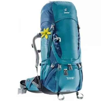 Велорюкзак Deuter Aircontact 60+10 SL, для женщин, 83х37х27, 60 л, бирюзовый, 3320416_3353