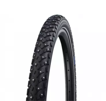 Велопокрышка SCHWALBE MARATHON WINTER PLUS, 28x1.60, SmartGuard, TwinSkin, HS396, 240 шипов, Black-Reflex, 11156448.02