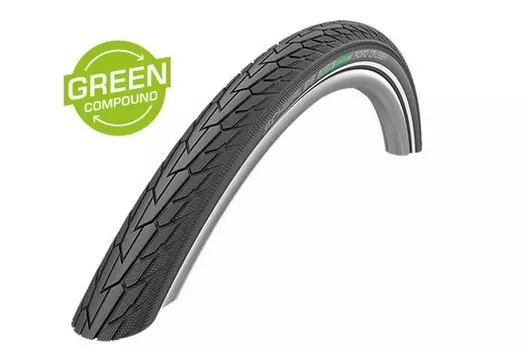 Велопокрышка Schwalbe ROAD CRUISER 28x1.40 700x35C (37-622), K-Guard, Active B/G, GREEN СОМР, 50EPI, Gumwall, 11101275