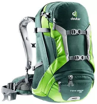 Велосипедный рюкзак Deuter Trans Alpine 30, с чехлом, 54x28x24, 30 л, зеленый, 32223_2225