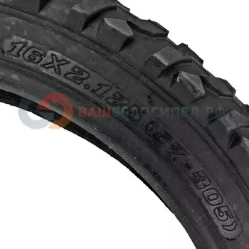 Велопокрышка SUNCHASE 16x2.125 "внедорожная", черная F-112