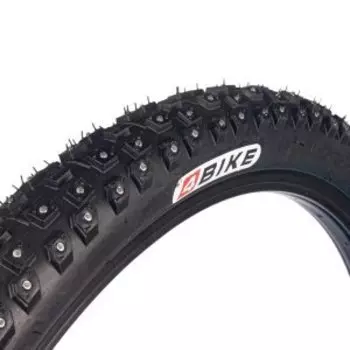 Велопокрышка зимняя 4BIKE, 26'' 2.10, 4 ряда шипов, черный, ARV000139