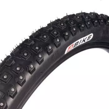 Велопокрышка зимняя 4BIKE, 26'' 2.35, 4 ряда шипов, черный, ARV000140