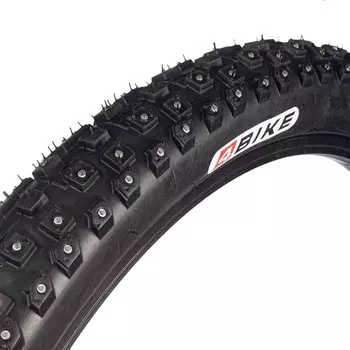 Велопокрышка зимняя 4BIKE, 26'' 2.35, 4 ряда шипов, черный, ARV000140