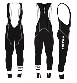 Велорейтузы Rotor Coulotte Winter Bibs, черный