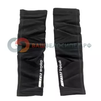 Велорукав GripGrab Arm Warmers, утепленные, ветрозащита, черный