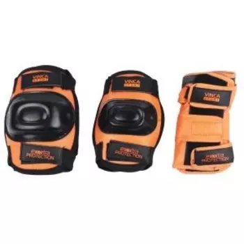 Защита Vinca Sport, детская, комплект (наколенник, налокотник, наладонник), оранжевый, VP 32 orange