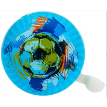 Звонок велосипедный Vinca sport "футбол", детский, алюминий/пластик, голубой, YL 43 football