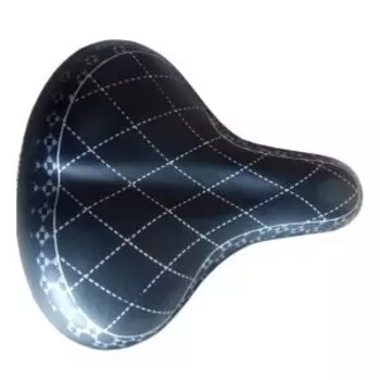 Велоседло TBS, 270x235 мм, комфортное, на пружинах, с замком, черное, AZ-1232