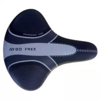 Велоседло TBS, 240х200мм, комфортное, на пружинах, с замком, черно-серое, AZ-1307-3