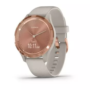 Смарт-часы Garmin vivomove 3S, S/E EU, Silicone, Rose Gold, Light Sand, 010-02238-22