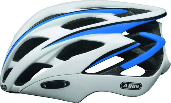 Велошлем ABUS S-FORCE Pro, бело-голубой