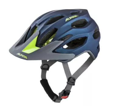 Велошлем Alpina King Carapax Dark Blue/Neon 2019