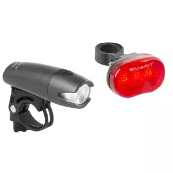 Фара+фонарь SMART NICHIA, 3 диода/2 режима белый, с линзами+3 диода/3 режима, красный, до 600 м, черный, 5-220922