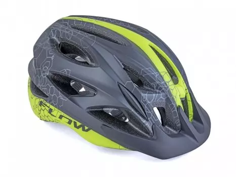 Велошлем AUTHOR Flow X9 191, черно-неоново-желтый, 8-9001681 (Размер: L (58-61 см))