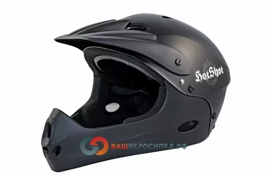 Велошлем AUTHOR Hot Shot Freeride/DH FullFace ABS 081Blk, черный, 8-9110075