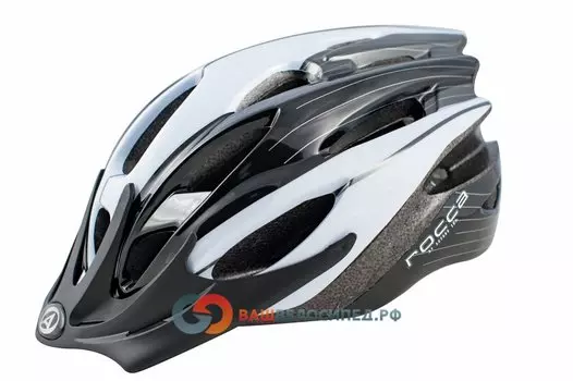 Велошлем AUTHOR Rocca 123 Blk, черно-белый