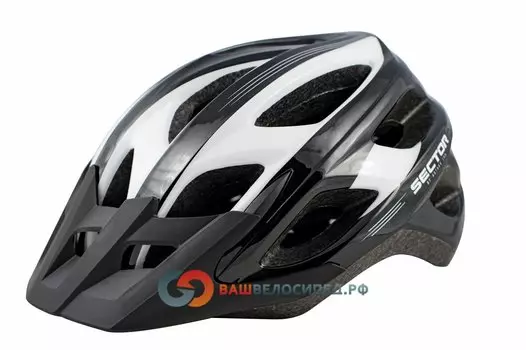 Велошлем AUTHOR Sector 123 Blk, черно-белый