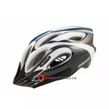 Велошлем AUTHOR Skiff INMOLD 115 Black, черно-белый