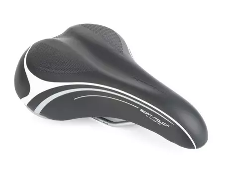 Седло велосипедное AUTHOR SOFT TOUCH, комфорт, 255х190мм, гелевое, черное, 8-31048005