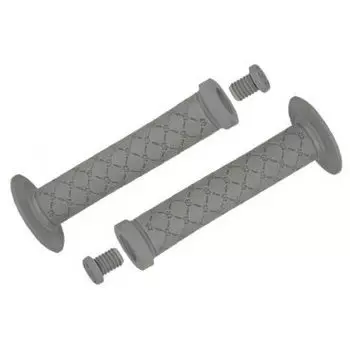 Ручки на руль CLARK`S С100, резиновые, BMX, 145 мм, торцевая защита, 1 фиксатор, серые, 3-402