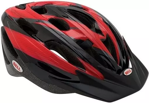 Велошлем Bell UKON FS red/black pinstripe, красный/чёрный
